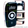 Fairtex KPLC3 Пады Тайские Изогнутые Тайский Бокс "Extra Thick Curved Kick Pads" Черно-Белые